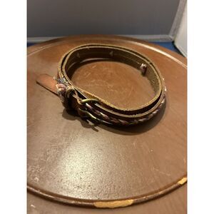 AEO American Eagle Outfitters Tan‎ Leather BELT SIZE S - 38" Long